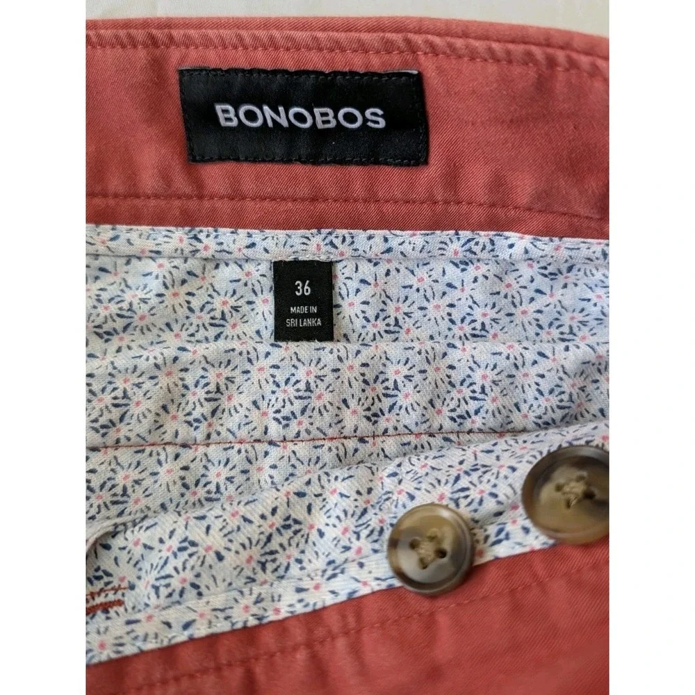 Lot of 2 Bonobos Stretch Chino Shorts Men's 36 Blue Rust 10